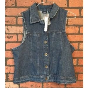 Westbound Women's Sleeveless Denim Jean Vest Large